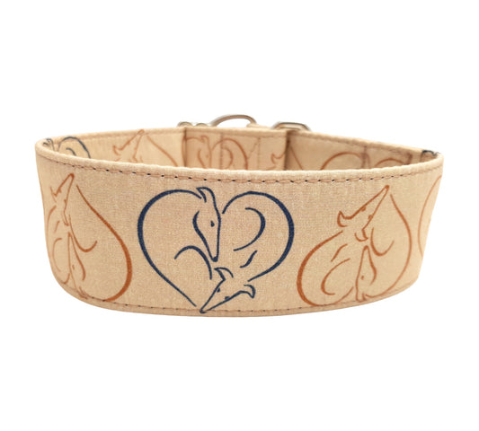 Windhund Heart Beige